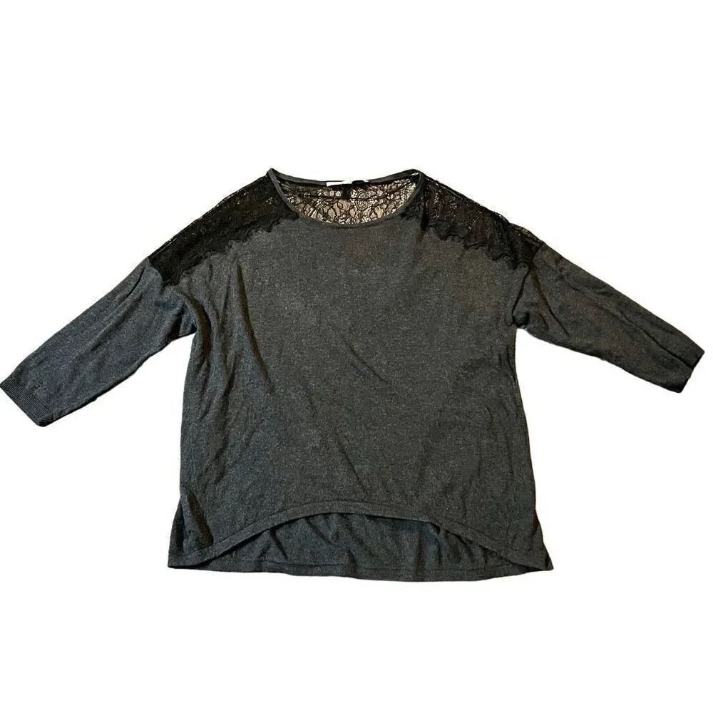 Lauren Conrad Lace Shoulder 3/4 Sleeve Sweater XL